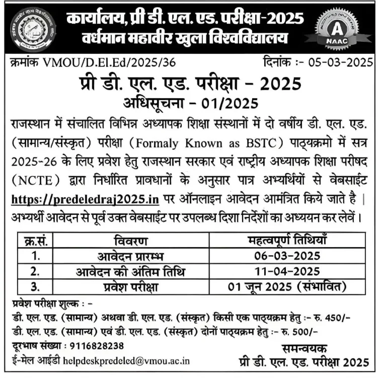 Rajasthan BSTC 2025
